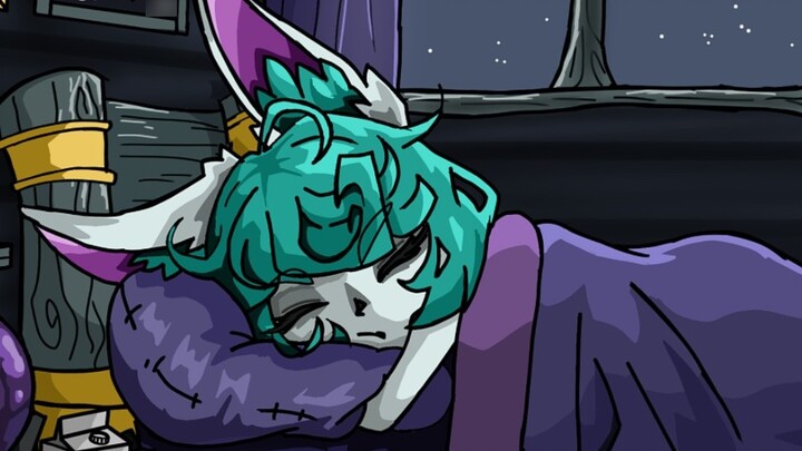 Hand-painted wallpaper | Vigus, don't stay up late