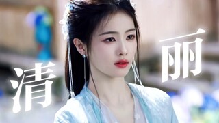 Pure and pristine beauty of a lotus blooming from clear water—what a stunning sight! "Is it the wind