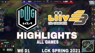 Highlight DK vs LSB (All Game) LCK Mùa Xuân 2021 | LCK Spring 2021 | Damwon KIA vs Liiv Sandbox