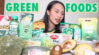 I ONLY EAT GREEN FOOD FOR 24 HOURS CHALLENGE 💚