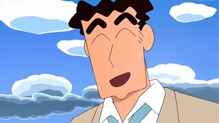 【Crayon Shin-chan】Go home with dad to eat ice cream and drink beer happily in the sunset