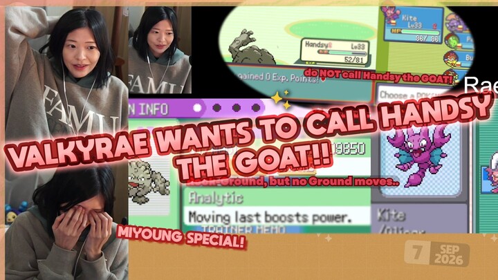 Valkyrae WANTS Miyoung's Pokemon Handsy to be Her GOAT but CURSED by Miyoung Special!