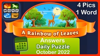 4 Pics 1 Word - A Rainbow of Leaves - October 2022 - Answer Daily Puzzle + Bonus Puzzle