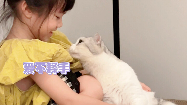 Anak berusia tujuh tahun jatuh cinta pada kucing berusia tujuh tahun.