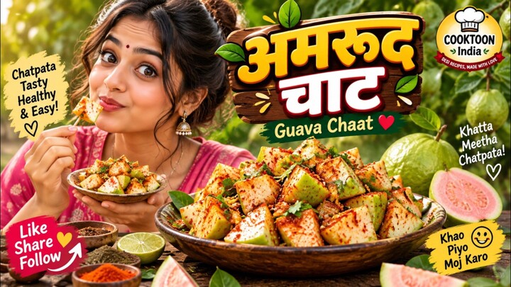 Spicy Guava Chaat 🍐 | Chatpati Amrud Chaat Recipe | Indian Street Food