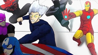What if... Garou vs Marvel heroes part 1 fan Animation (Marvel/One punch man)