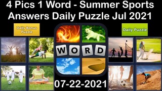 4 Pics 1 Word - Summer Sports - 22 July 2021 - Answer Daily Puzzle + Daily Bonus Puzzle