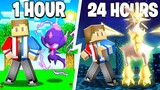 I Spent 24 HOURS in Minecraft Pixelmon Ultra Space!