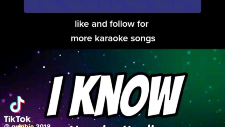 I know (Yasmine)karaoke