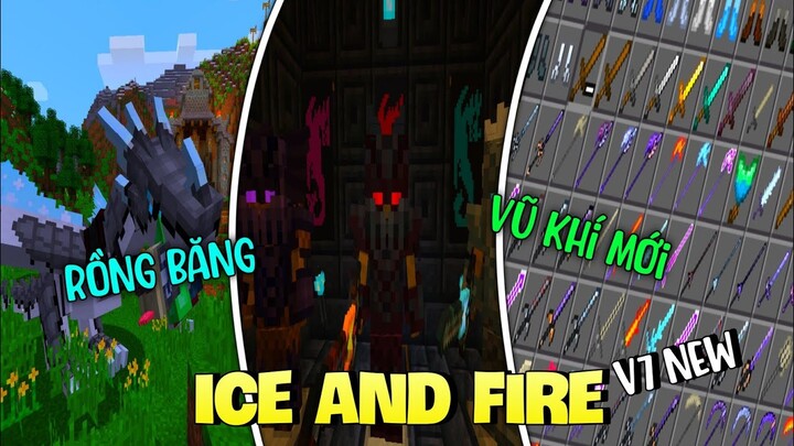 Minecraft PE Addon Ice And Fire V7 Cực Hay Cho Phiên Bản 1.20 Có Chém Lan Siêu Giống Trên PC