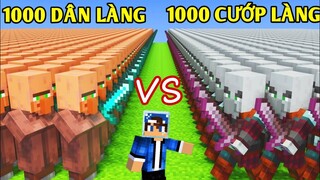 Khi Đội Quân Dân Làng Chiến Đấu Với Đội Quân Cướp Làng Điều Gì Sẽ Xảy Ra | TRONG MINECRAFT PE !!