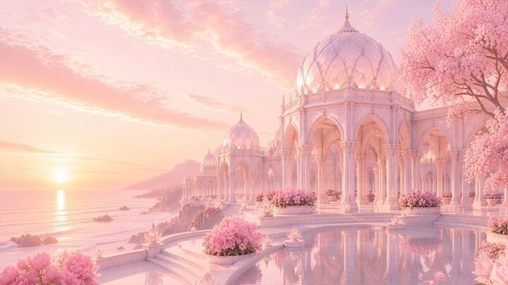 Pink sunset hour