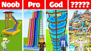 TÔ GÀ THỬ THÁCH 24H XÂY CÔNG VIÊN NƯỚC KHỔNG LỒ TỪ NOOB TỚI ???? TRONG MINECRAFT*TÔ GÀ XÂY CẦU TRƯỢT