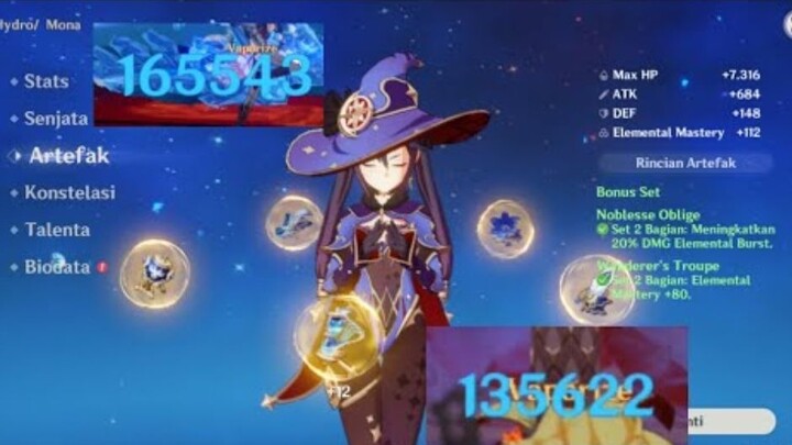 iseng2 Test Damage Mona & Childe , Sambil Nungguin Ganyu Muncul | Genshin Impact Indonesia