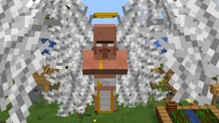 Saya telah menambahkan penduduk desa dewa di Minecraft