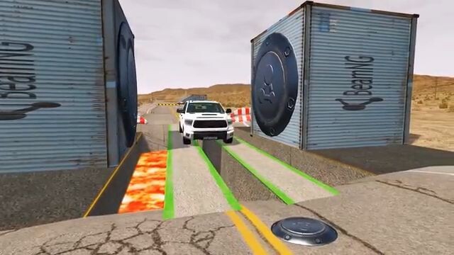 Flatbed Truck Mcqueen  _ Transportation with Truck - Pothole vs Car _438 - BeamN