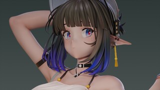 森蚺泳装 | 手办原型渲染