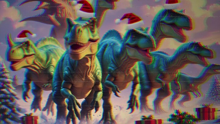 Christmas Dinosaur Stampede (AI Christmas Songs)