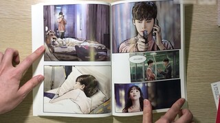 การแสดงเนื้อหาเต็มรูปแบบของอุปกรณ์ต่อพ่วงละครเกาหลีที่เลิกพิมพ์แล้ว W Two Worlds หนังสือการ์ตูนเล่มเ