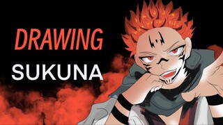 Drawing SUKUNA// JUJUTSU KAISEN!!