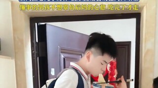 The sensible boy didn’t want to let his stepmother down—so he waited until he’d finished eating befo