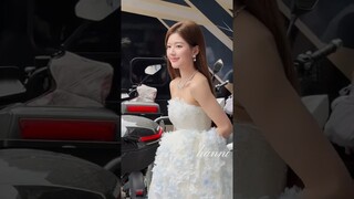 [vid] Zhao Lusi with a white dress for “Love’s Ambition “ filming