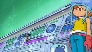 Digimon: Pyramid Destruction, Machine Greymon officially debuts and returns to the human world