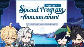 CONFIRMED!! Version 4.1 SPECIAL PROGRAM, 300 Primogems Code And Rerun Banners - Genshin Impact