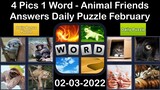 4 Pics 1 Word - Animal Friends - 03 February 2022 - Answer Daily Puzzle + Bonus Puzzle