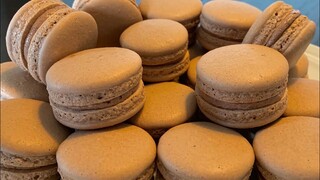 Macaron cacao_cách làm bánh macaron xinh xắn,ngọt ngào_Bếp Hoa