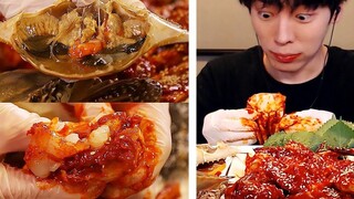 SIO Mukbang! Cơm trộn cua sốt xì dầu và cua ướp chua cay