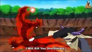 Orochimaru Almost Died after Fighting Six Tailed Beast Kyubii (English Dub)