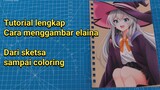 tutorial menggambar anime - elaina