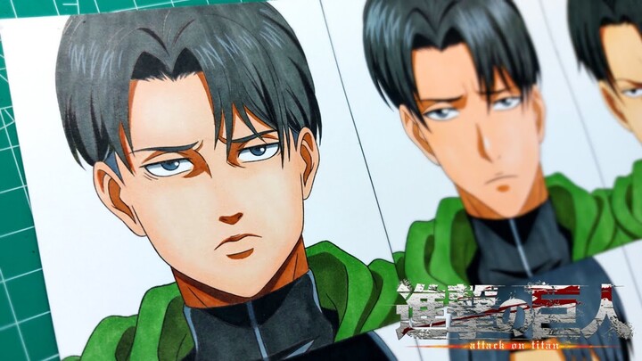 Drawing  Levi ackerman in Different Anime Styles || Attack on Titan / 進撃の巨人