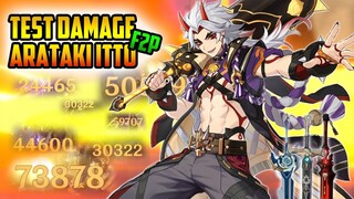 Update!!! Test DPS Itto F2P - Dengan 3 Senjata Berbeda | Genshin Impact Indonesia