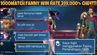 PRANK FANNY 1569 MATCH, WIN RATE 39.000% UDAH MAX!! DI BACOTIN AUTO NGAMUK KWKW!!