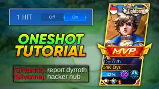 Dyrroth one shot Tutorial ( How to one shot using Dyrroth )