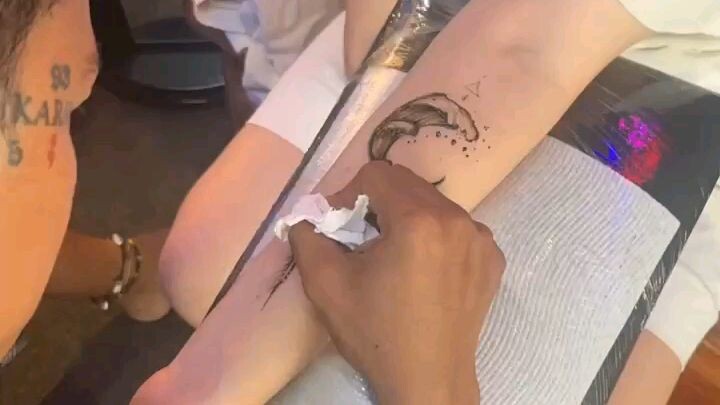 wave with feather (Temporary Tattoo) "Henna tattoo" alona beach bohol.