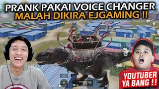 EKSPERIMEN PRANK RANDOM PAKAI VOICE CHANGER MALAH DIKIRA EJ GAMING !! - PUBG MOBILE