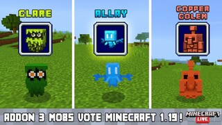 ADDON 3 MOBS VOTE MINECRAFT 1.19 - CONCEPT ADDON SUPPORT MCPE 1.17!