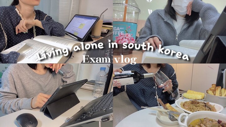 Exam vlog| DU HỌC HÀN, THI GIỮA KÌ NĂM 3| sinh hoạt của mình trong kì thi không áp lực