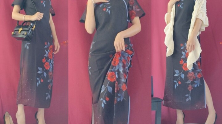 Nine: A perfectly paired everyday look—cheongsam, shawl, stir-fried shredded meat, and high heels
