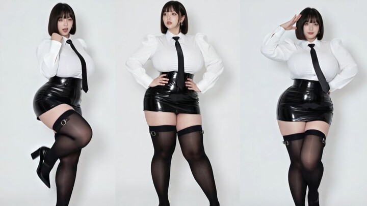 [Black and White Classic] Sticky cover dance ❤ What about the contrast of a white shirt with a black