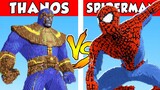 THANOS vs SPIDERMAN – PvZ vs Minecraft vs Smash