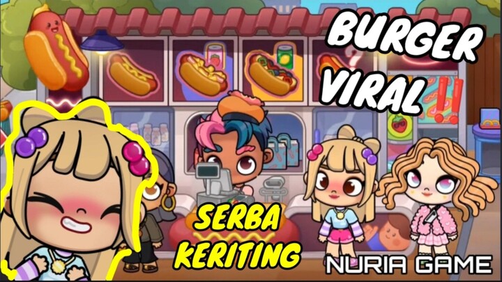 BURGER VIRAL!! SEMUA SERBA KRITING-KRITING MENU NYA 😅 DI AVATAR WORLD #nuriagame #avatarworld