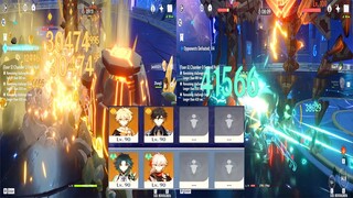 MC Geo & Zhongli Duo vs Xiao & Kazuha Duo - 2.0 Floor 12 9 Star Gameplay Genshin Impact