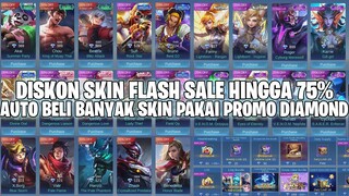 DISKON SKIN SHOP HINGGA 75% - BISA BORONG BANYAK SKIN PAKAI PROMO DIAMOND! MOBILE LEGENDS