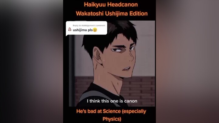 Reply to  here's Ushijima!! hope u like it🥰 fyp fypシ anime haikyuu headcannons ushijima ushijimawak