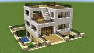 Minecraft - How to build a cozy modern house