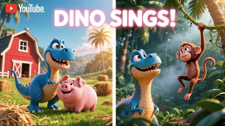 Farm & Jungle Animal Sounds 🦁 Learn Animals for Kids _ Dino ABC